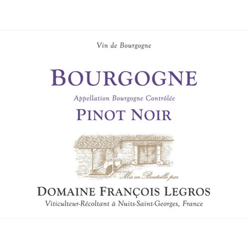 Domaine Francois Legros 2015 Bourgogne Pinot Noir - Red Wine