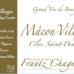 Domaine Frantz Chagnoleau 2018 Macon-Villages Clos St Pancras - Chardonnay White Wine