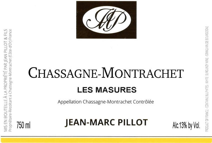 Domaine Jean-Marc Pillot 2017 Chassagne-Montrachet Les Masures - Chardonnay White Wine