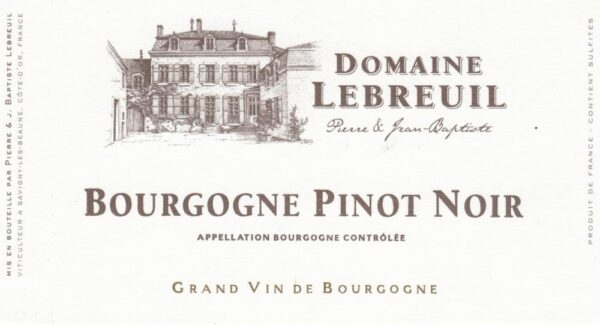 Domaine Lebreuil 2017 Bourgogne Pinot Noir - Red Wine