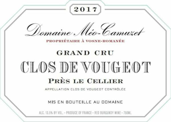 Domaine Meo-Camuzet 2017 Clos de Vougeot Grand Cru Pres le Cellier - Pinot Noir Red Wine