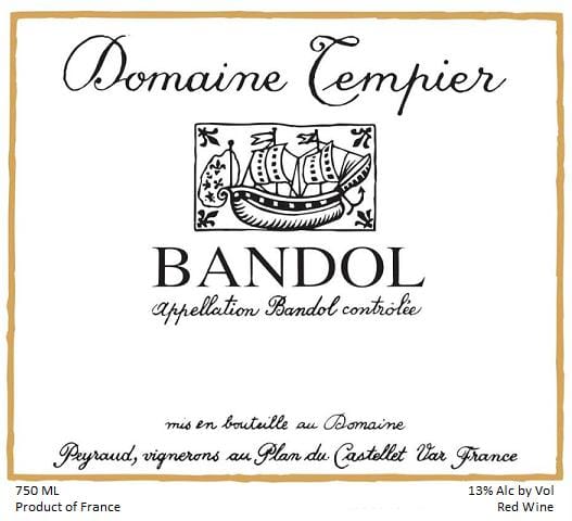 Domaine Tempier 2017 Bandol Rouge (1.5 Liter Magnum) - Mourvedre Red Wine