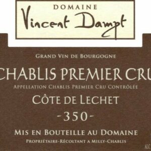 Domaine Vincent Dampt 2017 Chablis Cote de Lechet 350 Premier Cru - Chardonnay White Wine