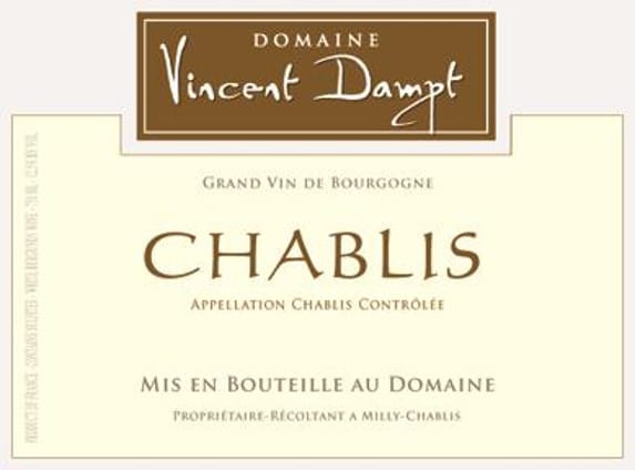 Domaine Vincent Dampt 2018 Chablis - Chardonnay White Wine