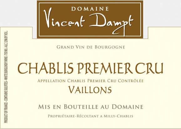 Domaine Vincent Dampt 2018 Chablis Vaillons Premier Cru - Chardonnay White Wine