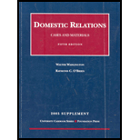 Domestic Relations : Cases and Materials -Supplement