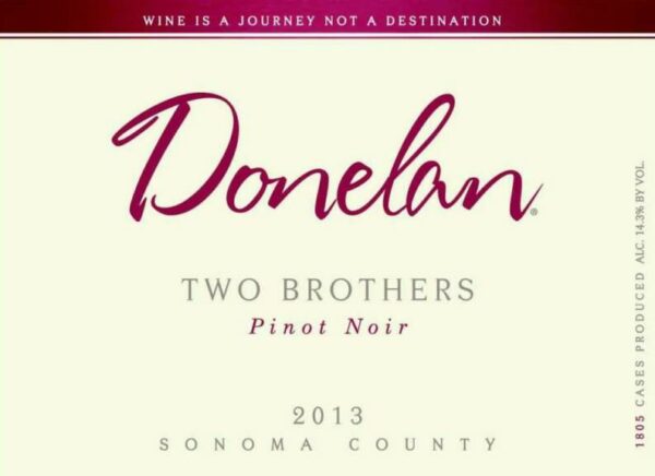 Donelan 2013 Two Brothers Pinot Noir - Red Wine