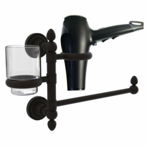 Dottingham Hair Dryer Holder and Organizer, Oil Rubbed Bronze