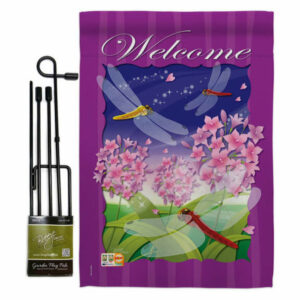 Dragonfly Paradise Garden Friends Bugs & Frogs Garden Flag Set