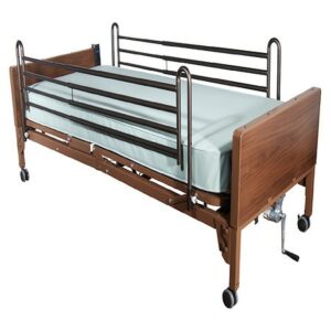 Drive Medical Delta Ultra Light Full Electric Hospital Bed w/Full Rails and Spring Mattress - 1.0 ea