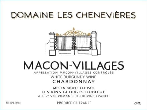 Duboeuf 2017 Macon-Villages Domaine les Chenevieres - Chardonnay White Wine
