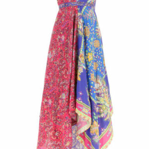 ETRO IDRA DRESS PAISLEY SCARF PRINT OS Pink, Blue, Purple, Yellow Silk