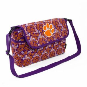 Eagles Wings Clemson University Bloom Messenger Bag Purple - NCAA Novelty at Academy Sports