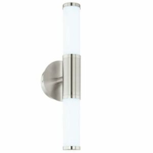 Eglo 95144A Palmera 1 Single Light 17" Wide Integrated LED Bath Bar Satin Nickel Indoor Lighting Bathroom Fixtures Bath Bar