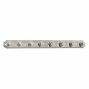 Eight Light Vanity Bath Bar Fixture In Brushed Nickel w/ Made Of Stee