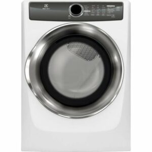 Electrolux EFME517S 27 Inch Wide 8 Cu. Ft. Energy Star Rated Electric Dryer with 18-Minute Fast Dry White Laundry Appliances Dryers Electric Dryers