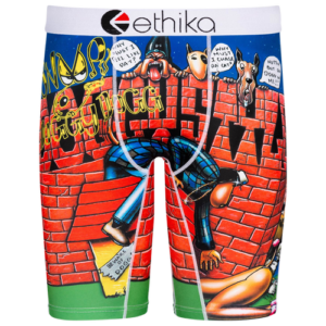 Ethika Mens Ethika Graphic Brief - Mens Red/White Size M