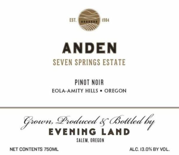 Evening Land 2017 Seven Springs Vineyard Anden Pinot Noir - Red Wine