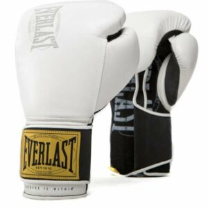 Everlast 1910 16 oz Leather Training Gloves White/Gold - Martial Arts/Accessories at Academy Sports