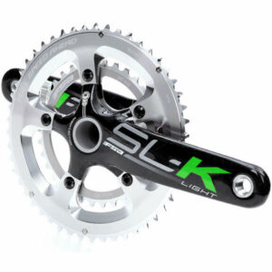 FSA SL-K Light BB30 10 Speed Carbon Chainset - 53.39t - Black-Silver