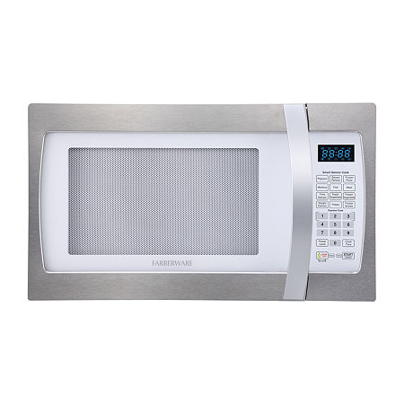 Farberware Professional FMO13AHTPLE 1.3 Cu. Ft 1100-Watt Microwave Oven with Smart Sensor Cooking, One Size , White