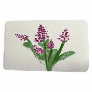 Farmers Market Bluebell Floral Print Bath Mat, Purple, 17"x24"