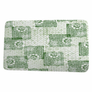 Farmers Market Patches Geometric Print Bath Mat, Green, 17"x24"