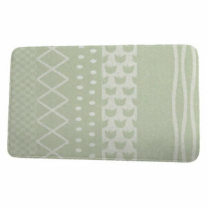 Farmers Market Pattern Stripe Stripe Print Bath Mat, Green, 21"x34"