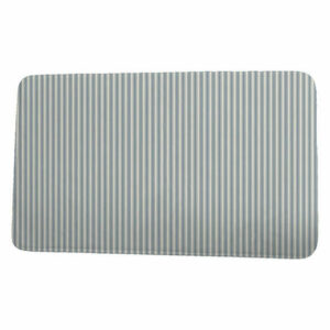 Farmers Market Ticking Stripe Stripe Print Bath Mat, Navy Blue, 17"x24