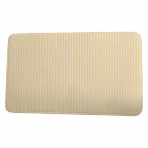 Farmers Market Ticking Stripe Stripe Print Bath Mat, Yellow, 17"x24"