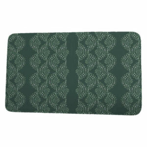 Fickle Florals Dotted Dcor Stripe Print Bath Mat, Green, 21"x34"