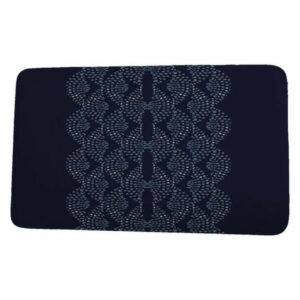 Fickle Florals Dotted Focus Geometric Print Bath Mat, Blue, 17"x24"