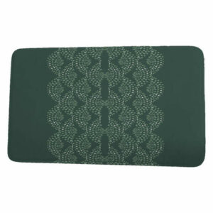 Fickle Florals Dotted Focus Geometric Print Bath Mat, Green, 17"x24"