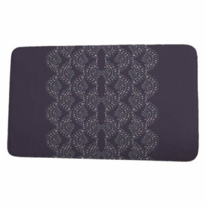 Fickle Florals Dotted Focus Geometric Print Bath Mat, Purple, 17"x24"