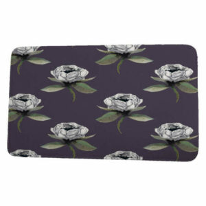 Fickle Florals Floral Bunch Floral Print Bath Mat, Purple, 21"x34"