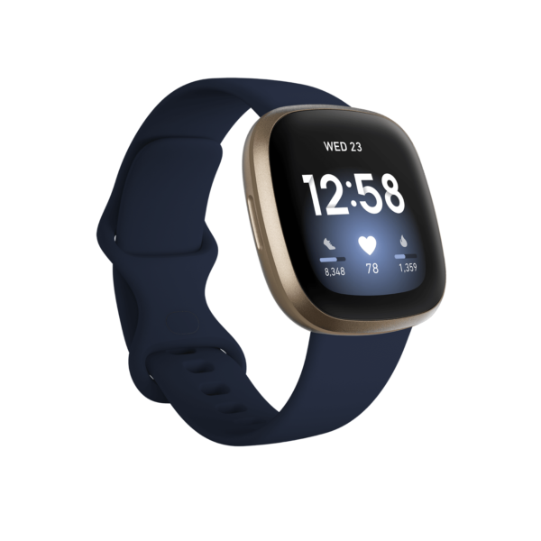 Fitbit Versa 3 (Midnight/Soft Gold Aluminum)