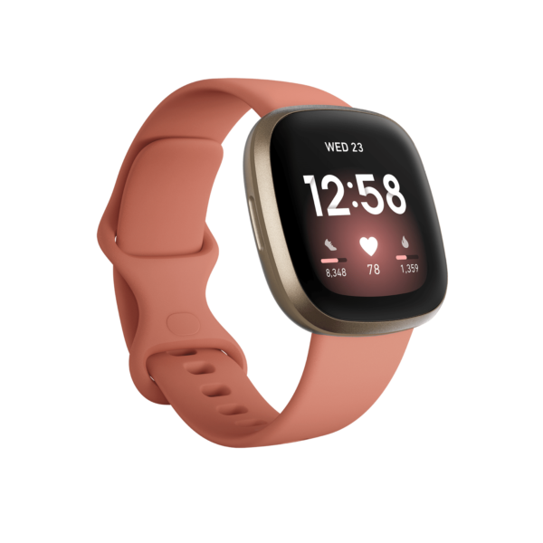 Fitbit Versa 3 (Pink Clay/Soft Gold Aluminum)