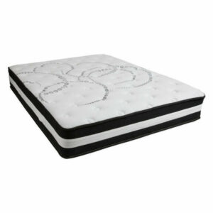 Flash Furniture 12" Queen Medium Firm Pocket Mattress in White