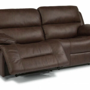 Flexsteel Apollo Leather Power Reclining Sofa With Power Headrests