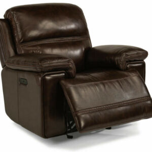 Flexsteel Fenwick Leather Power Gliding Recliner With Power Headrest