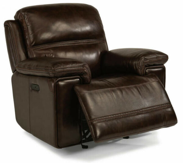Flexsteel Fenwick Leather Power Gliding Recliner With Power Headrest