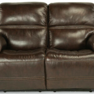 Flexsteel Fenwick Leather Power Reclining Loveseat With Power Headrests