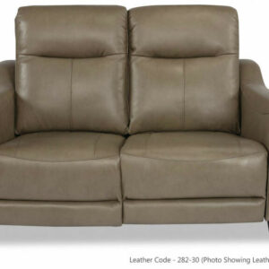 Flexsteel Forte Leather Power Reclining Loveseat With Power Headrests