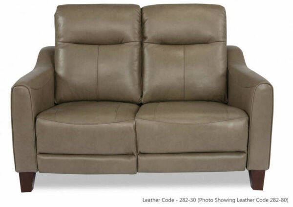 Flexsteel Forte Leather Power Reclining Loveseat With Power Headrests