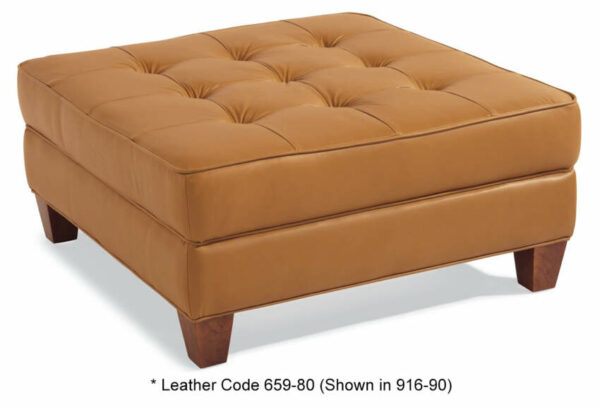 Flexsteel Nash Leather Square Cocktail Ottoman
