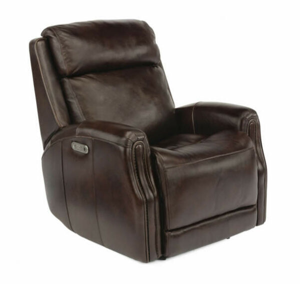 Flexsteel Stanley Leather Power Gliding Recliner With Power Headrest