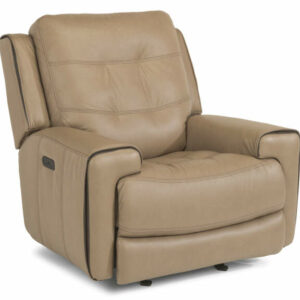 Flexsteel Wicklow Leather Power Gliding Recliner With Power Headrest