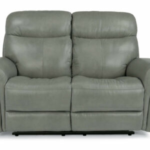 Flexsteel Zoey Leather Power Reclining Loveseat With Power Headrests