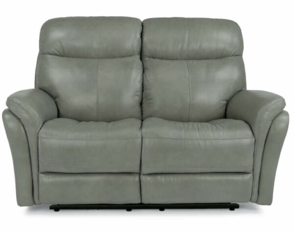 Flexsteel Zoey Leather Power Reclining Loveseat With Power Headrests