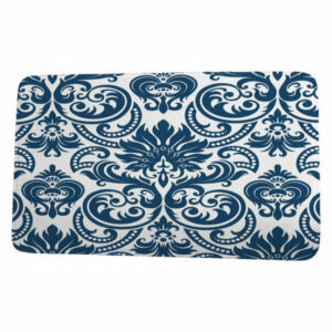 Floral Frolic Alexys Floral Print Bath Mat, Blue, 21"x34"